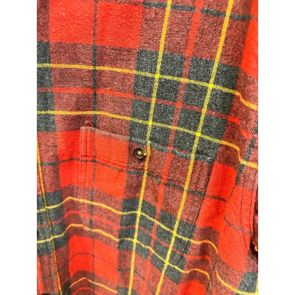 J.Crew Flannel Shirt Plaid Button Up Long‎ Sleeve with Elbow Patches L